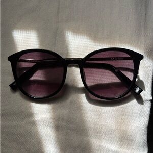 Le Specs Black and Purple Sunglasses